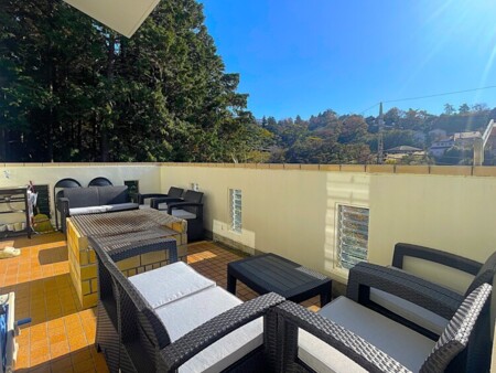 BBQテラス　雨が降っても出来ます